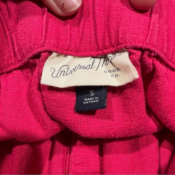 Universal Thread Women's Tie Waist Button-Front Midi Skirt Pink Size Small - Picture 4 of 5